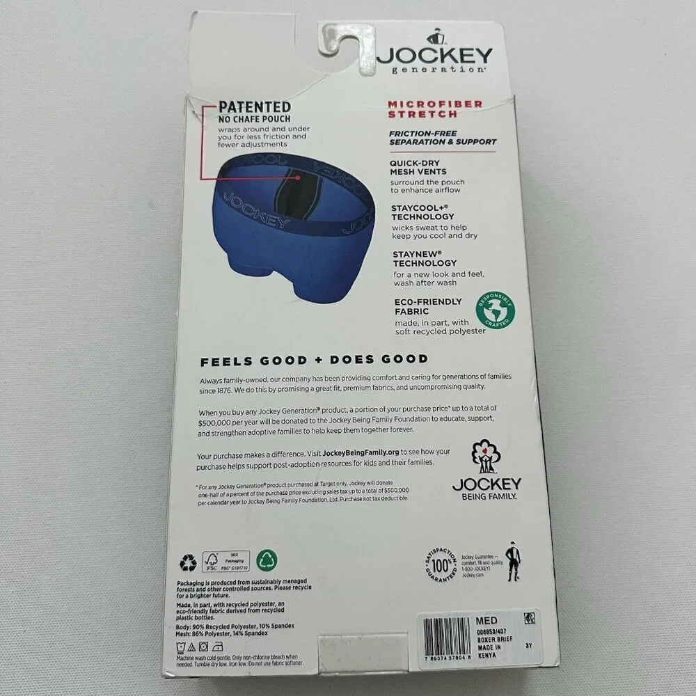 Jockey Generation Men’s 3 Pack Microfiber Stretch No Chafe Boxer Brief Medium
